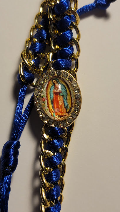 Blue Bracelet Pulsera Azul Virgen de Guadalupe