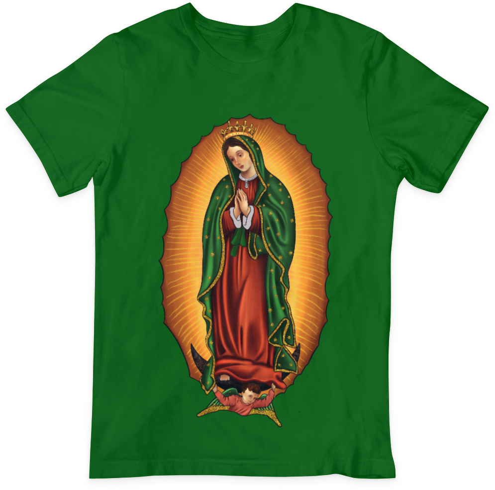 VIBRANTE COLORES VIRGEN DE GUADALUPE unisex camiseta de manga corta vibrant colors short sleeve T-shirt