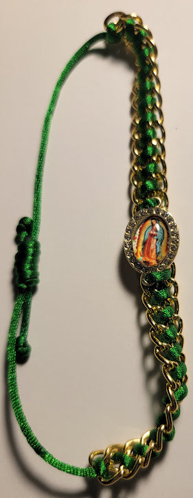 Green Bracelet Pulsera Verde Virgen de Guadalupe