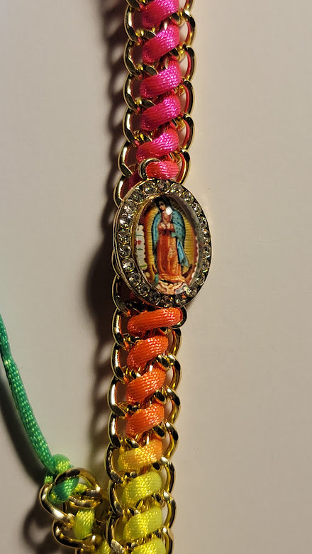 MultiColor Bracelet Pulsera Varios Colores Virgen de Guadalupe