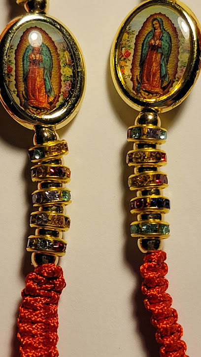 MultiColor Rhinestone Bracelet Pulsera varios colores pedreria Virgen de Guadalupe